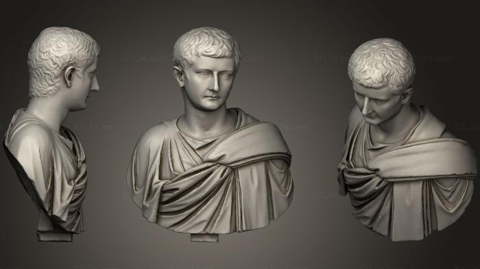 Бюсты и головы античные и исторические (Неизвестный Мужчина 02, BUSTA_0724) 3D модель для ЧПУ станка